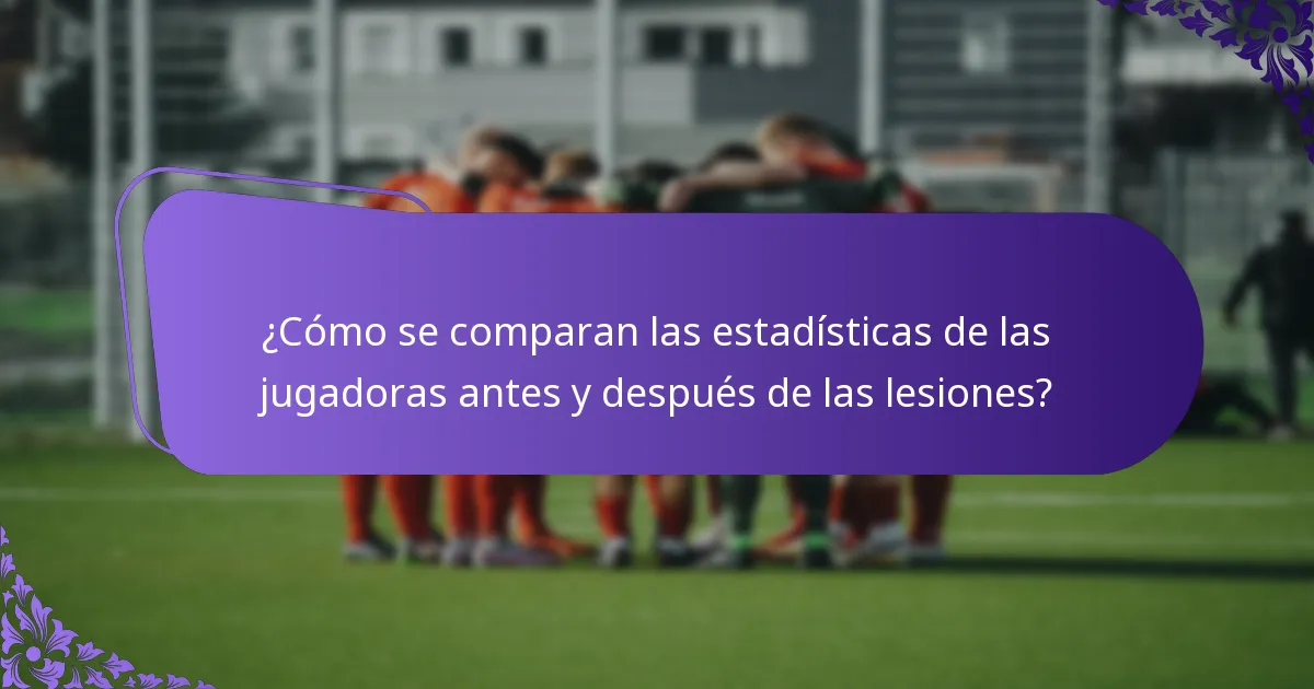 ¿Cuál es el impacto general de las lesiones en el rendimiento del equipo?