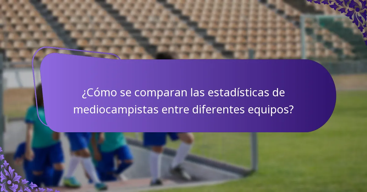 ¿Qué métricas definen el impacto de una mediocampista en el partido?