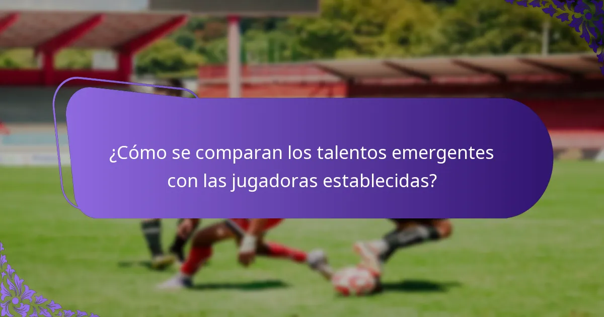 ¿Cuál es el potencial futuro de los talentos emergentes en el fútbol femenino?