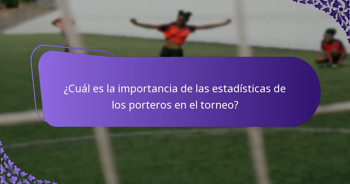 ¿Cómo se representan visualmente las estadísticas de los porteros?