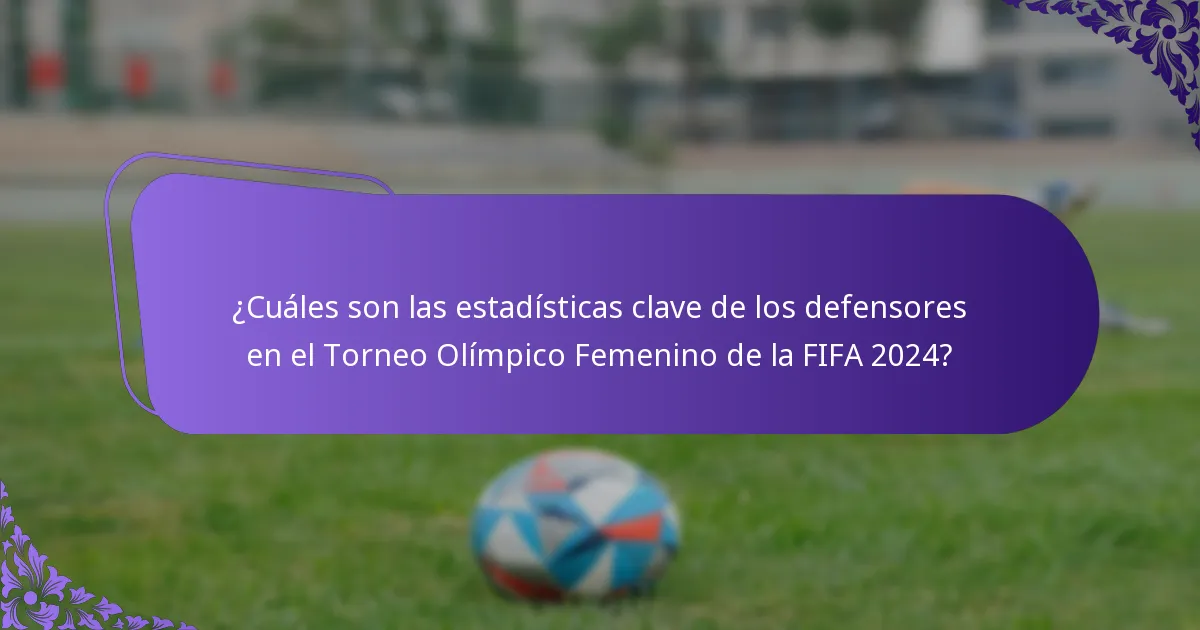¿Qué conocimientos contextuales se pueden extraer de las estadísticas de los defensores?