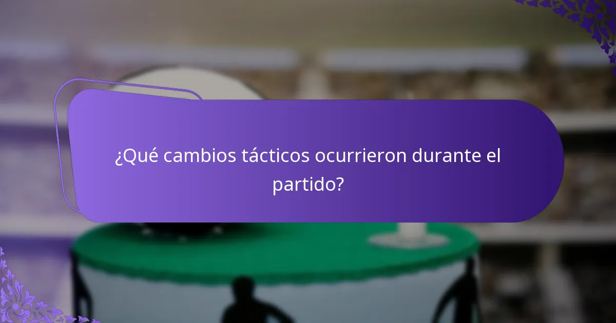 ¿Qué factores influyeron en el resultado del partido?