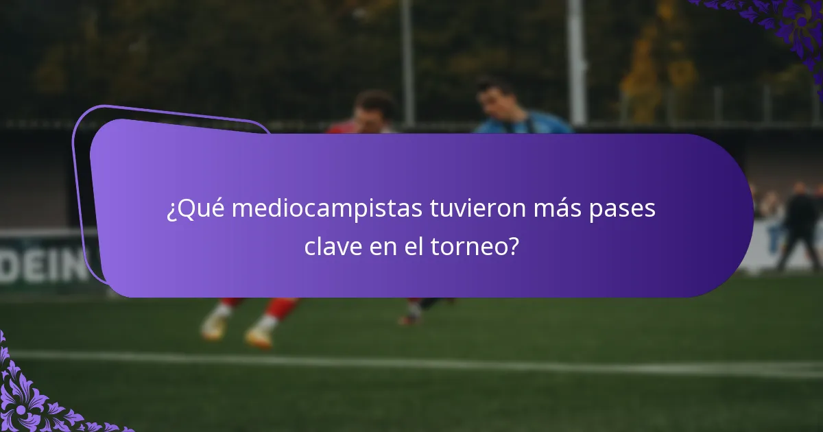 ¿Qué tendencias surgieron en el juego de las mediocampistas durante el torneo?